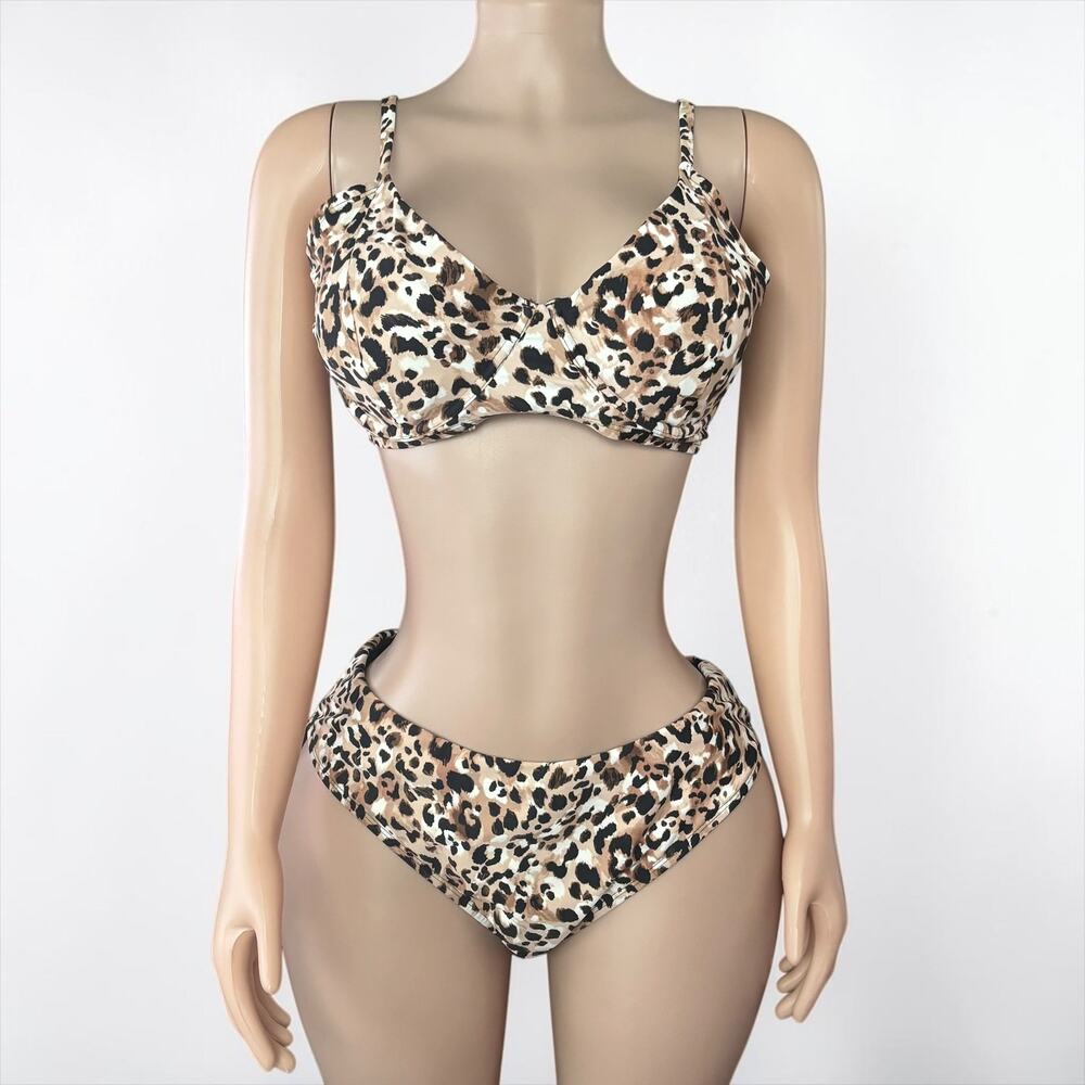 Time and Tru Leopard Print Bikini Set Size XL 16–18